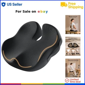 Cuscino Sedile Memory Foam Ufficio Auto Antidolorifico Anca Supporto Ergonomico Nero - Foto 1 di 10
