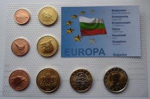 Bulgarien -  Euro Proben Satz 2007 im Blister - keine Originalmünzen - Bild 1 von 2