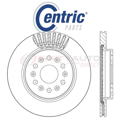 Centric C-TEK Disc Brake Rotor for 2017 Cadillac XT5 3.6L V6 - Kit Set ym — 第 1/4 张图片