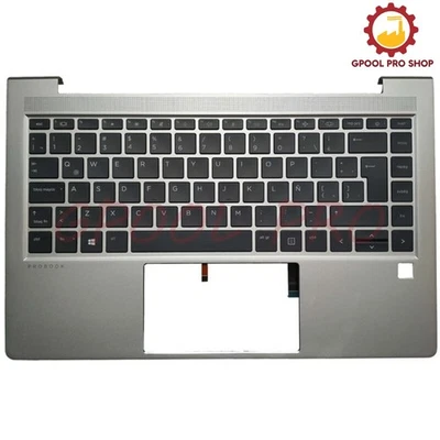 Latin Spanish Keyboard Palmrest Cover Backlit NEW For HP Probook 445 G10 - Image 1 of 3