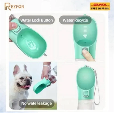 300ml Hunde Trinkflasche für Unterwegs Hunde Wasserflasche DHL Versand - Bild 1 von 4