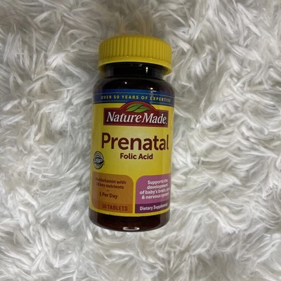 2pk Vitaminas Multi Prenatales Hechas en la Naturaleza con Ácido Fólico - 50ct EXP MAYO 2026 Foto 1 de 4