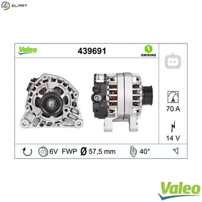 ALTERNATOR 439691 FOR PEUGEOT PARTNER/Box/Body/MPV/FURGON/Van/PATAGONICA/TEPEE - Image 1 of 4