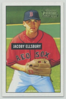 Jacoby Ellsbury 2005 Bowman Heritage Mini RC Rookie #337 Boston Red Sox - Image 1 of 2