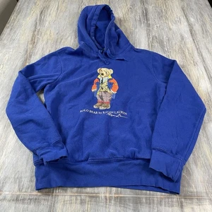 Polo Ralph Lauren Polo Bear Hoodie Herren Small Blau Kordelzug Pullover Pulli - Bild 1 von 4