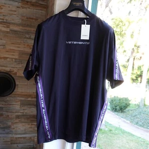 VETEMENTS SHIRT S oversized oversize tshirt t logo band black purple - Bild 1 von 15