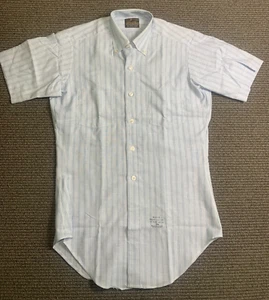 Vintage 70s Sears Perma-Prest Comfort Shirt Button Up Light Blue Adult Medium - Bild 1 von 15
