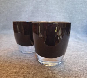 Black "Glassy Baby-like" Highball Glasses, handblown and elegant, Unique Barware - Picture 1 of 6