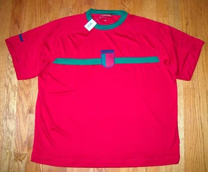 PORTUGAL RED & GREEN (LARGE) SHORT SLEEVE SHIRT JERSEY - Picture 1 of 6
