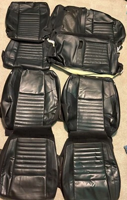 OEM 2014-2021 jeep grand cherokee black leather seat covers - Image 1 of 4