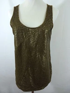 NEW W/O TAGS WOMEN'S J.CREW Size S GREEN TANK TOP CAMI SEQUINS - Picture 1 of 7
