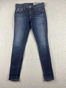 Pantalones de mezclilla AG Adriano Goldschmied para mujer 26R ajustados al tobillo oscuro - Imagen 1 de 9