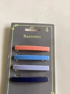 Girls Hair Barrettes Lot of 4 Color Clip New! - Picture 1 of 2