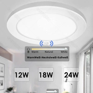 Lámpara de techo LED con detector de movimiento Sensor 360° Lámpara de pared redonda Lámpara de pasillo interior - Imagen 1 de 19