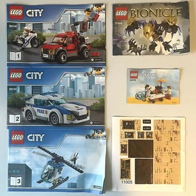 LEGO Instruction Manuals City 60141 Creator 40078 Bionicle 71304 Potter Stickers - Image 1 of 4
