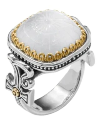 Anillo doblete Konstantino Dome plata oro 18k MOP sin circular DKJ971-313 S6 precio de venta sugerido por el fabricante $950 Foto 1 de 4