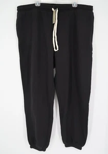 J. Crew Women's 2X Relaxed Heritage Fleece Sweatpants Black Size 2XL BV945 New - Picture 1 of 11