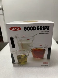New In Box OXO Black Good Grips 3 Piece Angled Measuring Cup Set - Picture 1 of 5