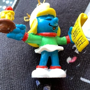 Vintage Smurfette Christmas Ornament Figure – Smurfs Tree Decoration Holiday - Picture 1 of 8