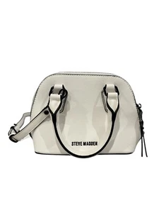 Steve Madden Hope Mini Top Handle Bag with Crossbody Strap - White with Black - Bild 1 von 3