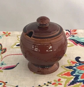 Vintage Fiestaware Bernstein Marmeladenglas Fiesta Sheffield Braun Marmelade Gelee Glas - Bild 1 von 7