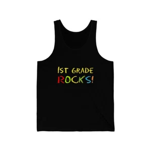 1st Grade Rocks Unisex Tank Top - Picture 1 of 9