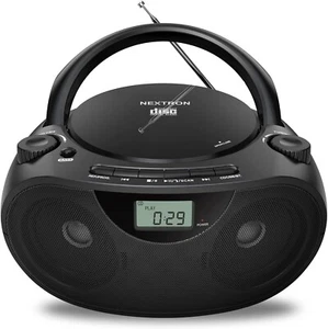 Portable Stereo Cd Player Boombox With Am/fm Radio Bluetooth Usb Auxin Headphone - Picture 1 of 8