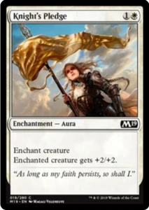 Knight's Pledge Magic 2019 MTG Common - Picture 1 of 1