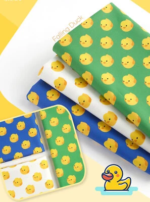 Tela estampada de pato que cae de goma hecha en Corea por media yarda Foto 1 de 3