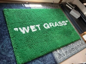 Virgil Abloh x Ikea Markerad Wet Grass Rug Green OFF White Limited Edition 2019 - Picture 1 of 3