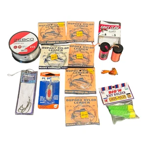 VNTG Fishing Lot McCOY LES DAVIS EAGLE CLAW MAXWELL MFG Co. MAGIC BAIT Co. NOS - Picture 1 of 11