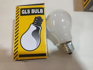 10 x 100 Watt Screw Light Bulbs E27 Standard GLS Frosted Pearl lamp job lot  - Picture 1 of 4