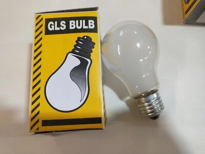 10 x 100 Watt Screw Light Bulbs E27 Standard GLS Frosted Pearl lamp job lot  - Image 1 of 4