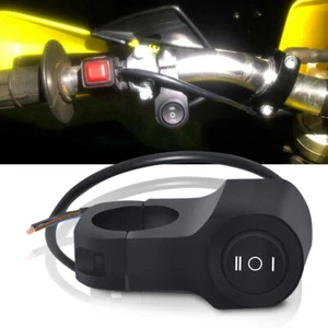 Waterproof Motorcycle 7 Headlight Fog /8" Handlebar Light Spot ON OFF Switch 12V - Picture 1 of 13