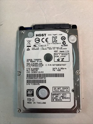 HGST 320GB Z7K500-320 SATA 2.5” HDD Laptop Hard Drive @HDD3 - Image 1 of 2