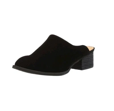 SBICCA Mujer NUEVA Sandalia Mula Zueco Sin Cordones Gamuza Negra Salem | Talla 9 | Nueva en Caja Foto 1 de 4