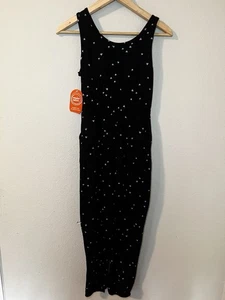 Wonder Nation Girls Black Heart Print Jumpsuit Size L 10/12 NWT - Picture 1 of 3