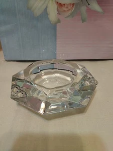 Vintage Val St Lambert Faceted Glass Ashtray - Signed - 1960s - Picture 1 of 12