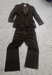 Nanette Lepore Brown Blazer Pants Suit Womens Jacket sz 10/ Pants Sz 6 - Picture 1 of 16
