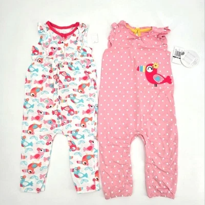 Koala Baby Pink and White Baby Rompers Design Set Of 2 Size 12-18 Months NWT - Image 1 of 4