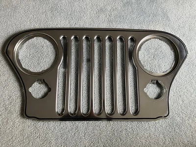 Jeep CJ5 CJ7 CJ8 1976-1986 Laredo parrilla delantera cromada cubierta superpuesta OEM  Foto 1 de 4