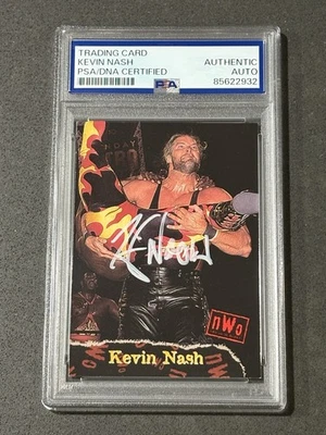 KEVIN NASH 1998 TOPPS WCW/NWO SIGNED AUTOGRAPHED CARD PSA/DNA CERTIFIED - Image 1 of 2