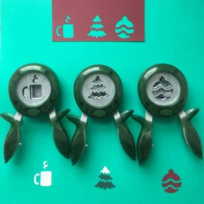 Fiskars Squeeze Punch PINO PARA MÍ Árbol de Navidad o BISTRO BREW Taza de café cacao Foto 1 de 2