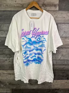 Urban Outfitters Mens T Shirt Size XXL White Eternal Happiness Graphic Tee Cloud - Picture 1 of 10