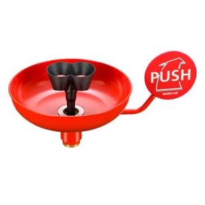 BROEN-LAB Augendusche mit 2 Duschköpfen und Auffangbecken, rot, Ø 27,4 cm - Bild 1 von 12