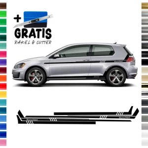 Seitenstreifen mit Wunschtext komp. mit VW Golf 7 GTI - Bild 1 von 10