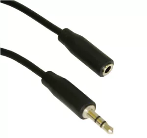 1.5ft 3.5mm Mini-Stereo TRS Male to Female Audio Extension Cable - Picture 1 of 3