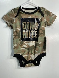 wonder nation baby boys short sleeve camo bodysuit size 0-3 months - Picture 1 of 5