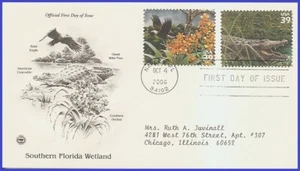 USA3 #4099d ADDR PCS ARTCRAFT FDC STR2 Bald Eagle Southern Florida Wetland - Picture 1 of 1