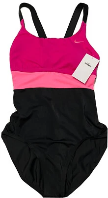 Nike Women’s Colorblock One Piece Swimsuit Size Medium NESSB392-672 - Image 1 of 4
